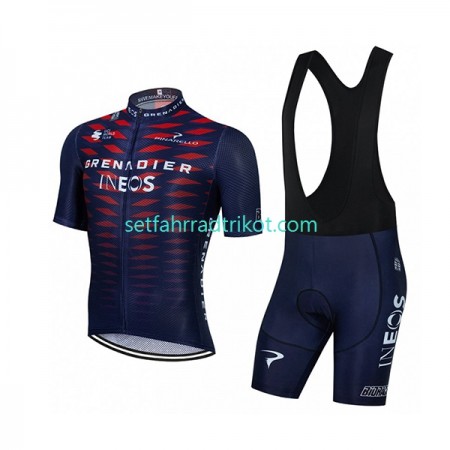 Ineos Grenadiers Fahrradbekleidung Radtrikot Kurzarm + Trägershorts 2022 N005